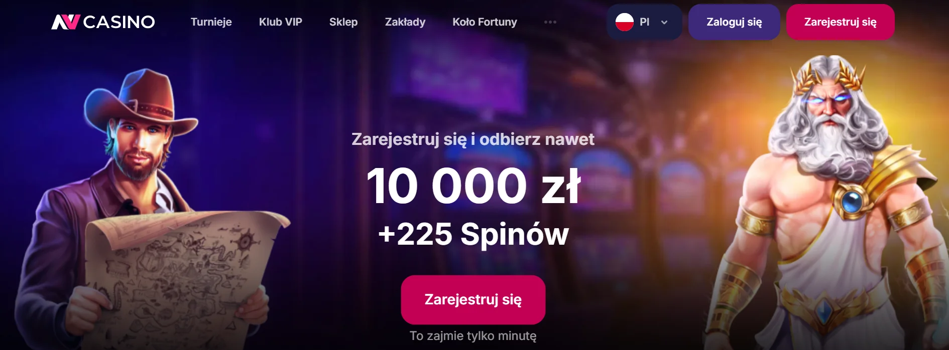 Widok strony NV Casino